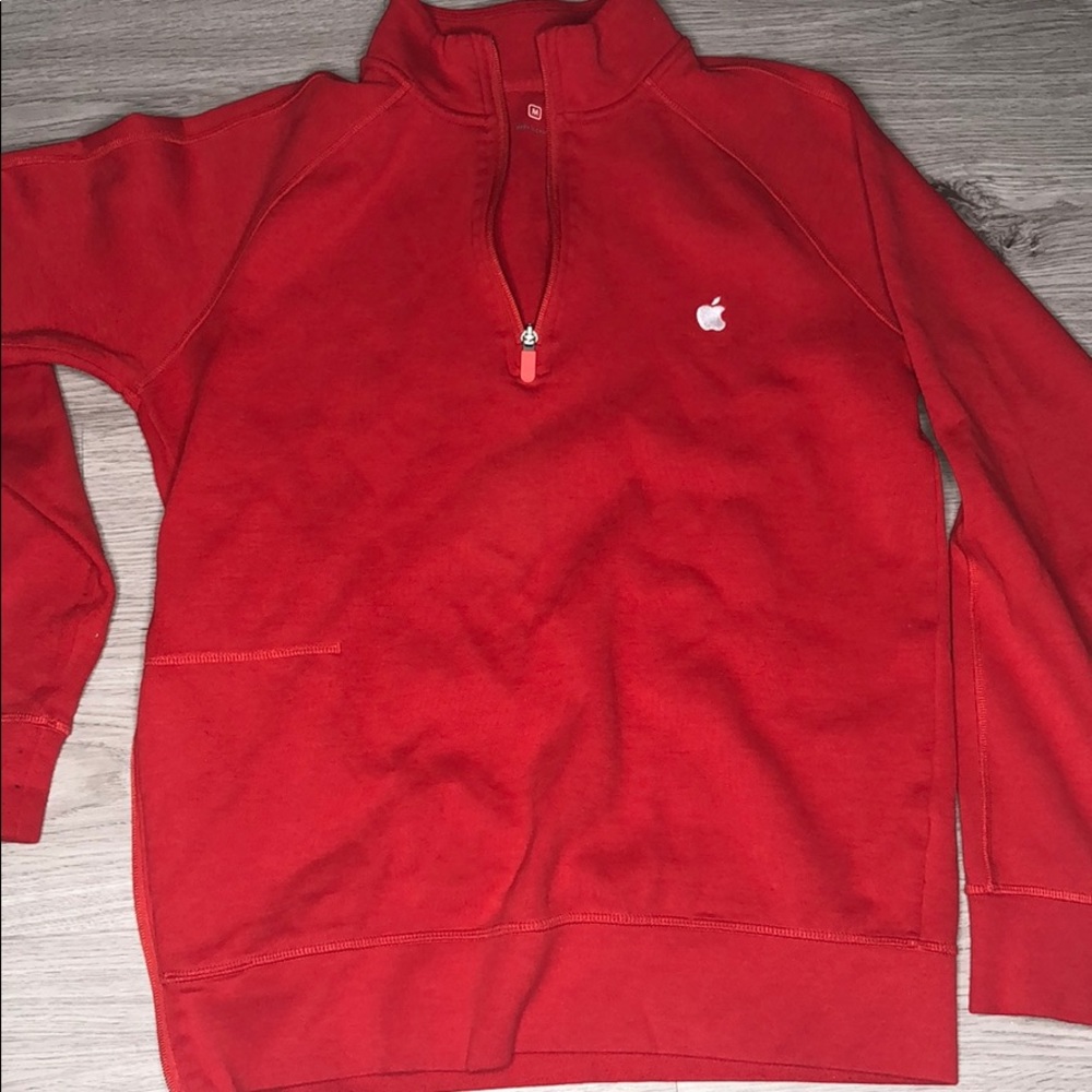 Red Fleece with Apple logo